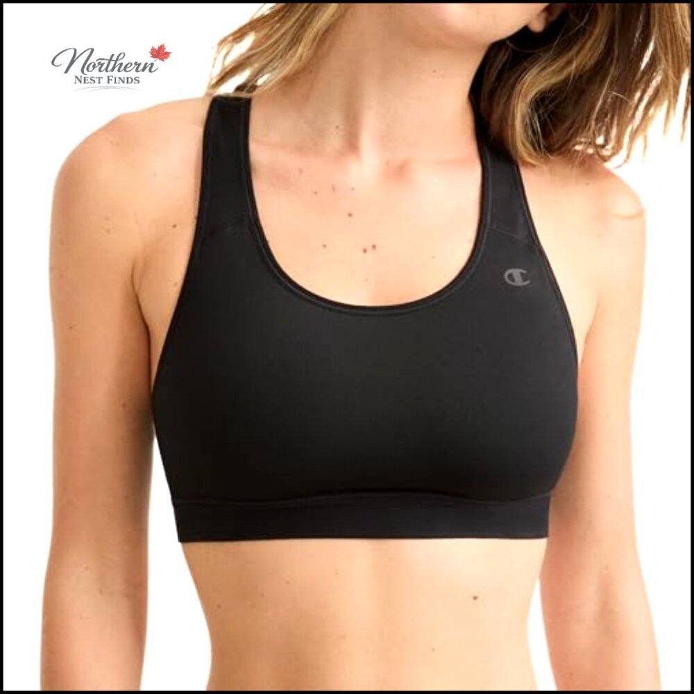 Compression Sports Bra High-Impact Moisture Wicking Racerback - Picture 3 of 5